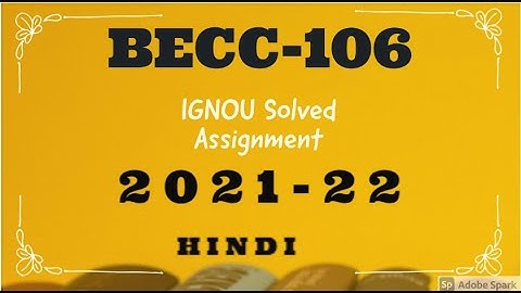 IGNOU BECC 106 SOLVED ASSIGNMENT 2021-22 MADHYASTRIYA SMASHTI ARTHSHAASHTRA  IGNOU SOLVED ASSIGNMENT