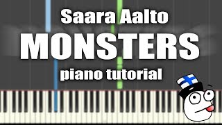 Saara Aalto - Monsters | PIANO TUTORIAL