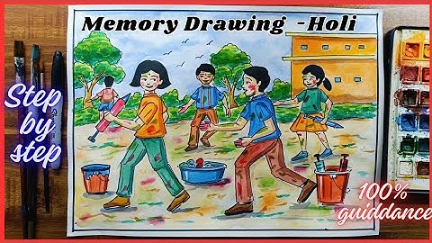 Holi Drawing - Memory Drawing for Elementary & Intermediate Grade Exam @VipulSwamiArts