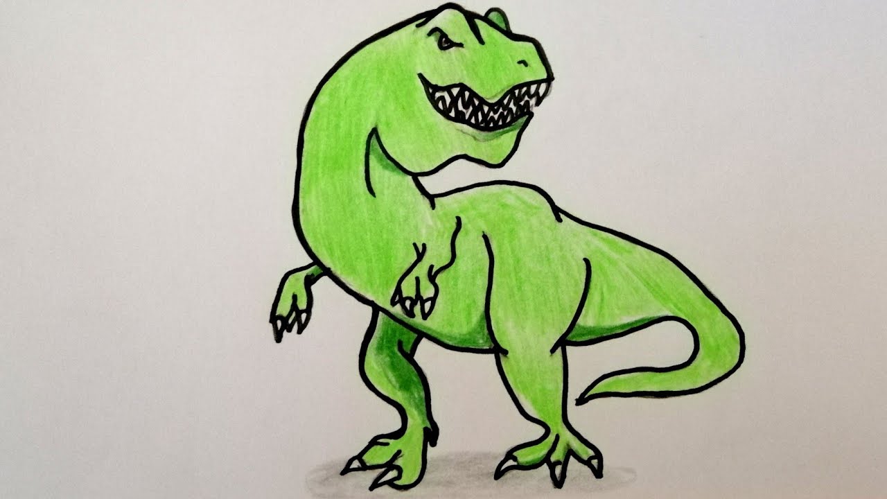 How to draw a Dinasaur T-Rex | Drawing for kids - YouTube