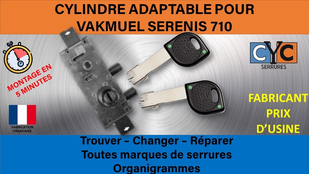 TUTO : Comment changer une serrure VAK MUEL Carénée Serenis 710