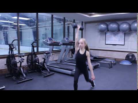 Dumbbell Split Snatch with Overhead Walking Lunge
