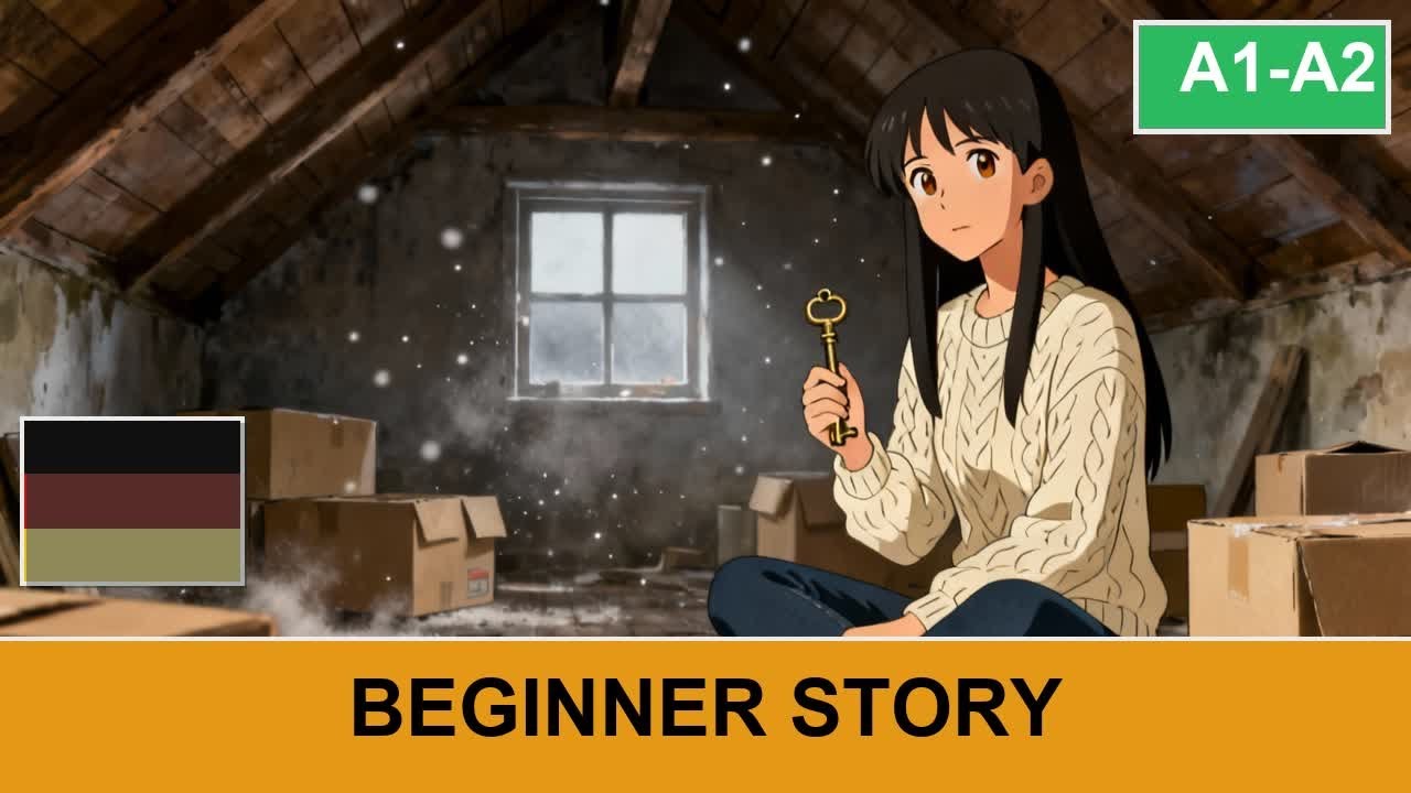The Secret of the Abandoned Café ☕ | Learn German easy Beginner Story (A1-A2)