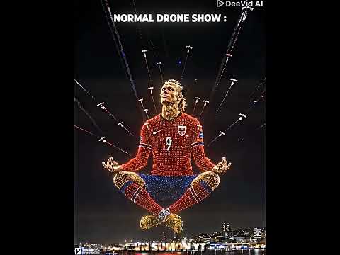 Normal drone show vs King of Cr7...💀#shorts #drone #trollface #edit #troll #cr7 #fyp #usa #trending