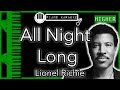 All night long higher 3  lionel richie  piano karaoke instrumental