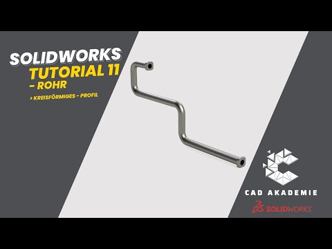 Solidworks Tutorial 11 | Rohr erstellen | kreisförmiges Profil   @oltu.studio