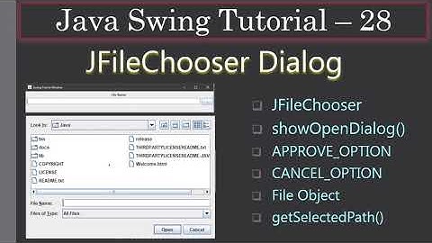 JFileChooser and get Selected File Name | Java Swing Tutorial #28