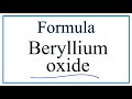 Beryllium Oxide Properties and Charges
