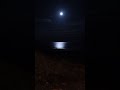 Moon reflection on the sea and rocks at Fraserburgh October 2025