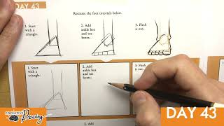 Day 43: How to Draw Feet Tutorial - Cognitive Drawing MALE