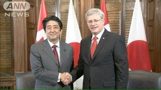 TPP交渉で連携強化で一致　日カナダ首脳会談（13/09/25）