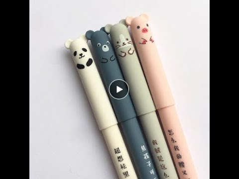 Kawaii Pig Bear Cat Mouse Erasable Gel Pen School Office Supplies