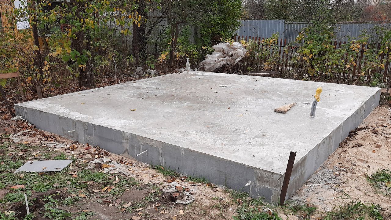 Строю баню из газобетона. 1 этап фундамент УШП - YouTube