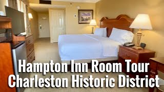 Hampton Inn Charleston Historic District - Hotel Room Tour - Free Hampton Inn Breakfast