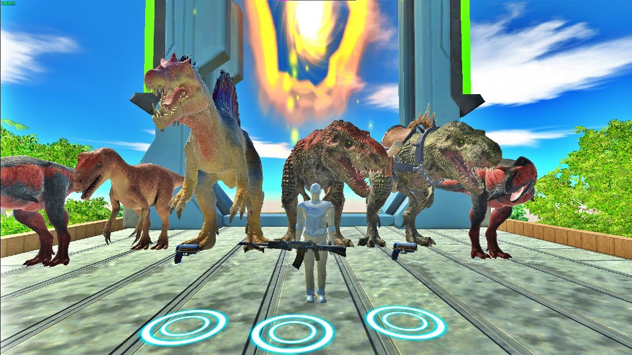 Dinosaur Camping Pyramid Terrace | Portal Saves my Life! Animal Revolt Battle Simulator