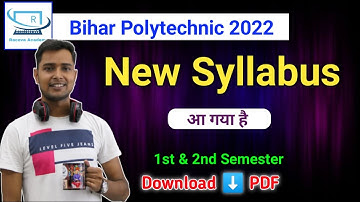 bihar polytechnic 1st semester syllabus|Syllabus - SBTE 2022 Download all branch