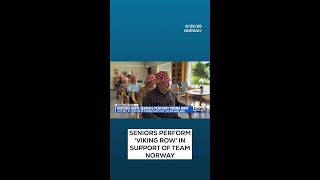 Seniors perform 'Viking Row' in support of Team Norway