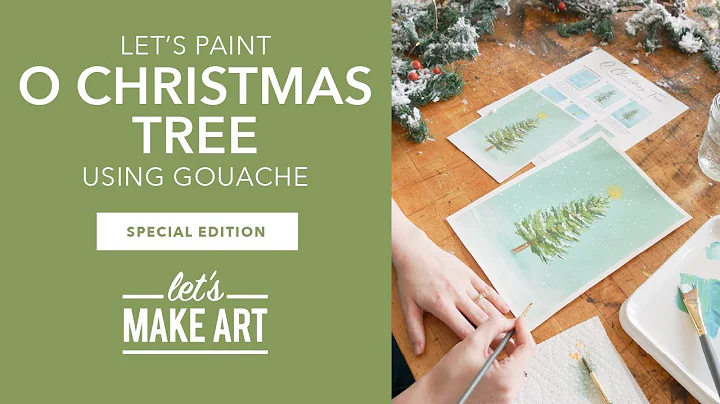 Let's Paint a Christmas Tree | Holiday Painting Tutorial with Sarah Cray of Let's Make Art