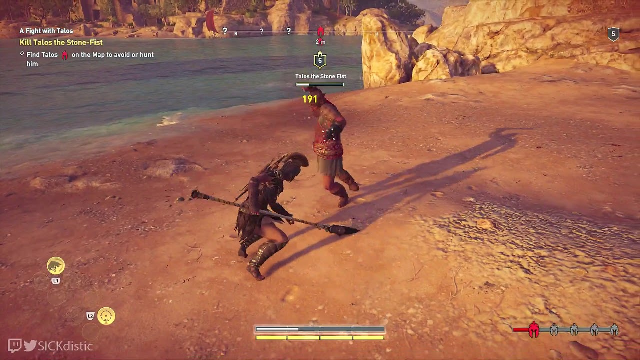 Assassin's Creed Odyssey - A Fight with Talos - Kill Talos the Stone-Fist