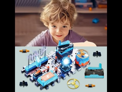 Інтерактивний електронний конструктор дитячий навчальний набір розвивальна гра пускач світлофор радар ракета, видео 1