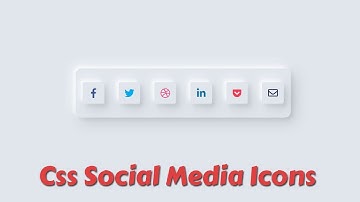 Css Neumorphism Button | Css On Click Animation | Css Social Media Icons