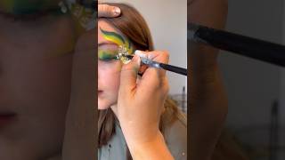 Eye Design Face Painting For St Patricks #Facepaint #Shorts #Stpatricksday #Facepainting #Greengrass