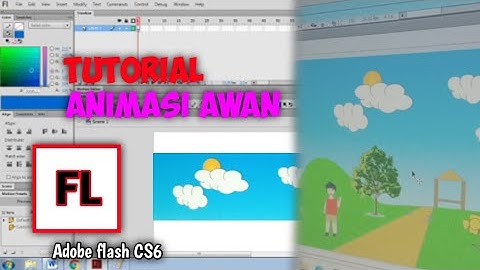 TUTORIAL cara membuat animasi awan yang rapi di Adobe flash cs6, ....(objek animasi dasar)....