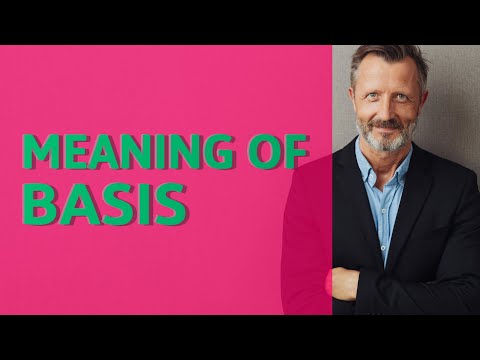 Basis | Meaning of basis