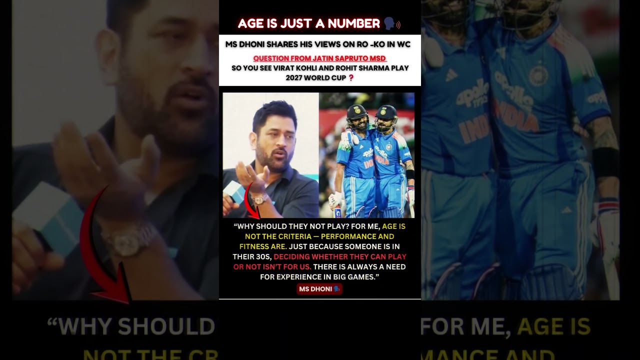Age is just a Number - MS Dhoni🗣