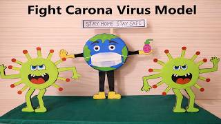 fight corona virus model 3d making | howtofunda | diy at home  science project | biology project