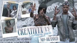 [Creativyx]Clothing Pack v5 Nonbranded & LoreFriendly- Female & Male #fivemclothingpack #gta5rp