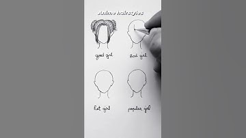 ANIME HAIRSTYLE DRAWING | HOW TO DRAW ANIME HAIRSTYLES | DRAWING TUTORIALS | BEGINNERS TUTORIALS