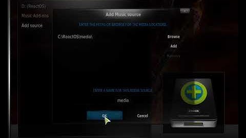 Me running XBMC v10.1 under ReactOS