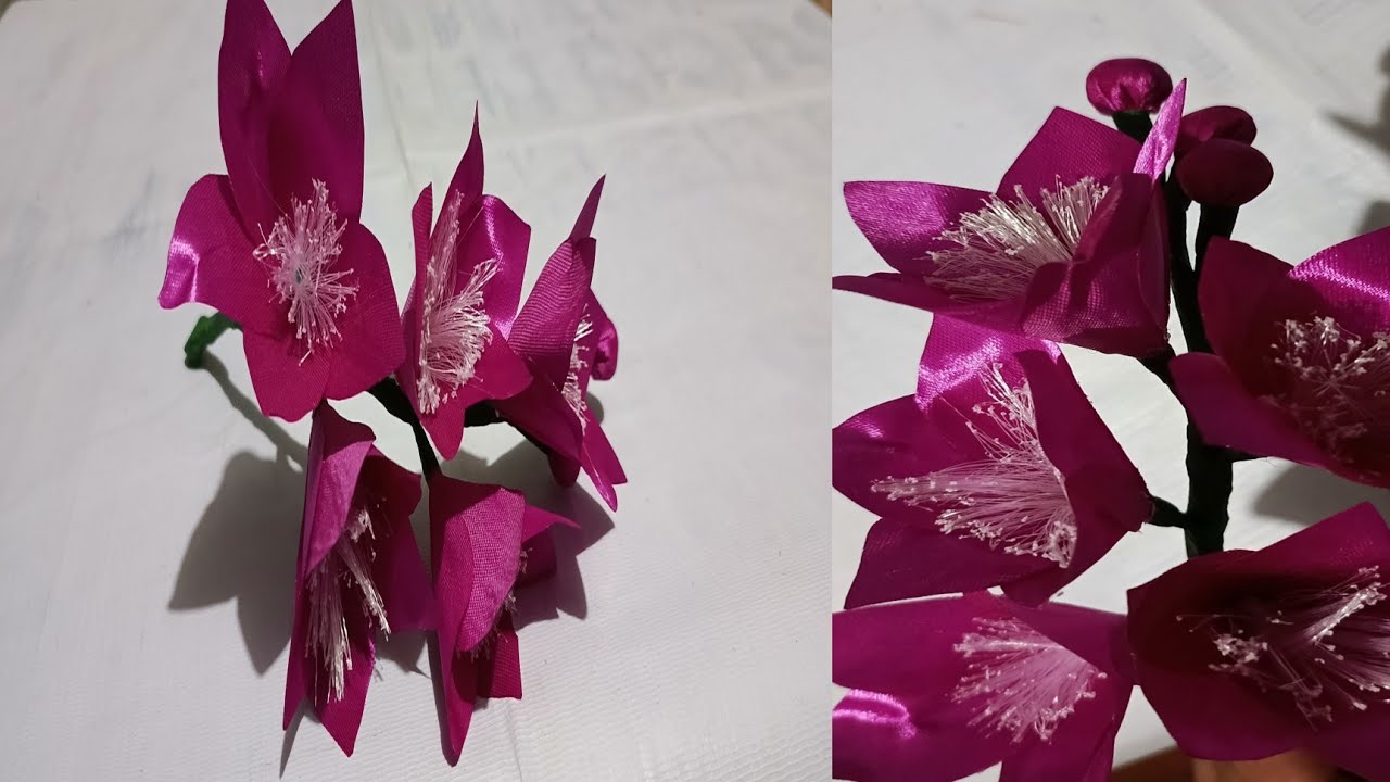 diy-ribbon-craft-ideas-how-to-make-flowers-from-ribbon-youtube