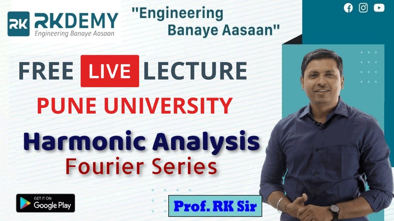 Harmonic Analysis | Fourier series Live Lecture | 1st Year Engineering ...