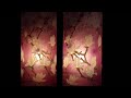 盆提灯 明けの白木蓮 赤紫
