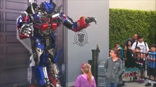 Interactive talking Optimus Prime debuts at Transformers: The Ride 3D in Universal Studios Hollywood