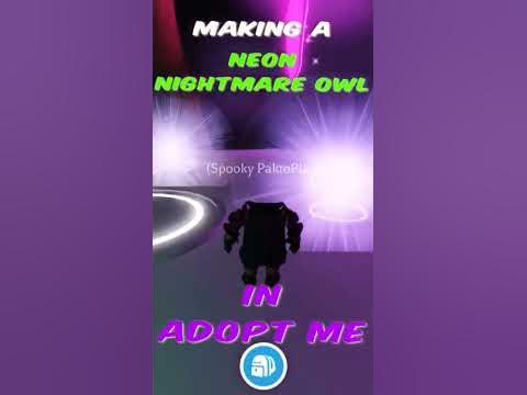 Making a NEON NIGHTMARE OWL in ADOPT ME! | Adopt Me Shorts | #shorts
