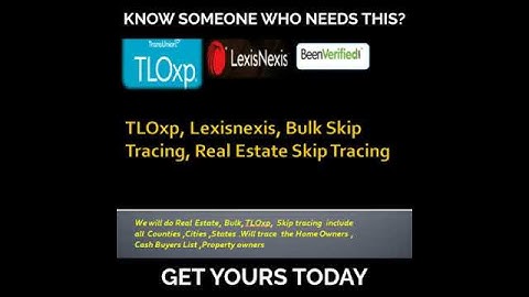 TLOxp | Skip Tracing| Commercial Real Estate Database Building | VA