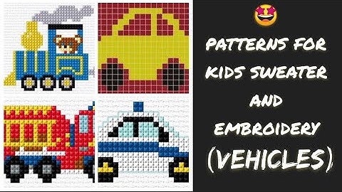 baby sweater Patterns/car graph pattern for sweaters-  बच्चो के स्वेटर के लिए कार/वाहन ग्राफ डिजाइन