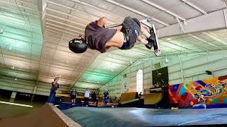 HIS FIRST DOUBLE BACKFLIP!