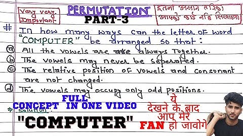 In how many ways can the letter of word COMPUTER be arranged so that all vowels are always together