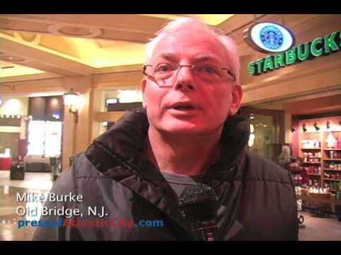 People try to avoid the snow inside Borgata Hotel Casino & Spa