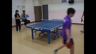 20160320大生盃桌球團體賽 陽明醫工黃振華vs中國醫生科 第一點男單 2/3
