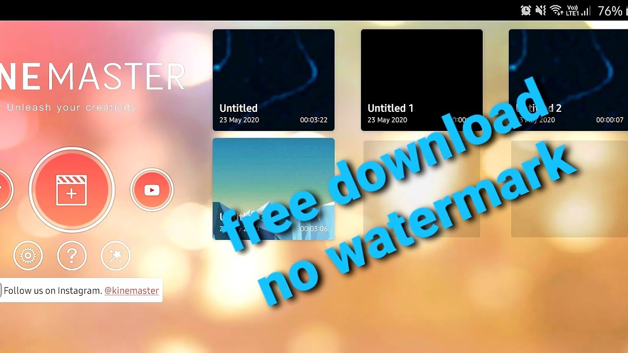 How to download kinemaster no watermark for android for free... Mobile