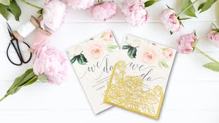 DIY Wedding Invitations with Cricut | Print then Cut