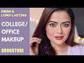 LONG-LASTING & FRESH MAKEUP FOR COLLEGE AND OFFICE | DRUGSTORE TUTORIAL WITH LESS PRODUCTS