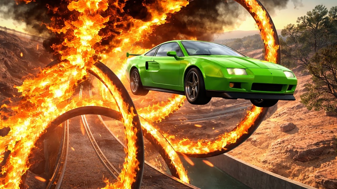 CARS VS FIRE RINGS OF DOOM CHALLENGE 