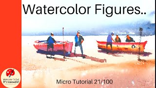 How To Create Watercolor Figures | Watercolor Painting for Beginners |Micro Tutorial 21/100 #shorts