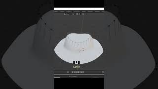 hat modeling in blender for beginners-mds design #shorts 🎩